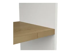 Biblioteca|Dmora Estante Dlow, estante de escritório, estante, biblioteca, 78x36 h183 cm, carvalho e branco Castanho