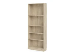 Hot Dmora Estante Driber, Estante de escritório, Estante, Biblioteca, 79x27 h203 cm, Carvalho Castanho