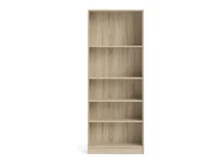 Hot Dmora Estante Driber, Estante de escritório, Estante, Biblioteca, 79x27 h203 cm, Carvalho Castanho