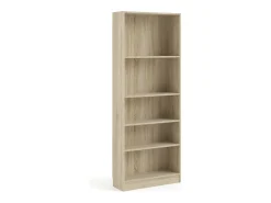 Hot Dmora Estante Driber, Estante de escritório, Estante, Biblioteca, 79x27 h203 cm, Carvalho Castanho
