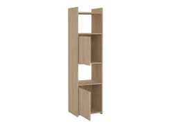 Biblioteca|Dmora Estante Dricn, Estante de escritório, Estante, Biblioteca, 40x34 h155 cm, Carvalho Castanho