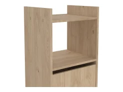 Biblioteca|Dmora Estante Dricn, Estante de escritório, Estante, Biblioteca, 40x34 h155 cm, Carvalho Castanho