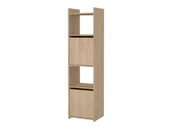 Biblioteca|Dmora Estante Dricn, Estante de escritório, Estante, Biblioteca, 40x34 h155 cm, Carvalho Castanho