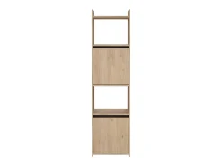 Biblioteca|Dmora Estante Dricn, Estante de escritório, Estante, Biblioteca, 40x34 h155 cm, Carvalho Castanho