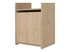 Biblioteca|Dmora Estante Dricn, Estante de escritório, Estante, Biblioteca, 40x34 h155 cm, Carvalho Castanho