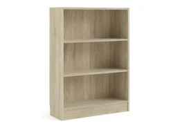 Discount Dmora Estante Droman, estante de escritório, estante, biblioteca, 79x27 h107 cm, carvalho Castanho