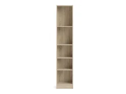Biblioteca|Dmora Estante Drugan, Estante de escritório, Estante, Biblioteca, 41x27 h203 cm, Carvalho Castanho