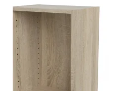 Biblioteca|Dmora Estante Drugan, Estante de escritório, Estante, Biblioteca, 41x27 h203 cm, Carvalho Castanho