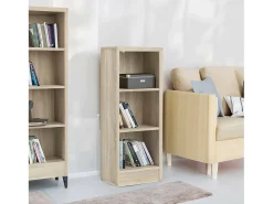 Biblioteca|Dmora Estante Dsavoin, Estante de escritório, Estante, Biblioteca, 41x27 h107 cm, Carvalho Castanho