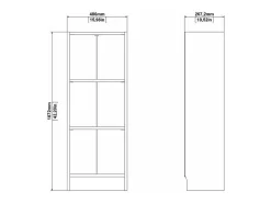Clearance Dmora Estante Dsavoin, estante de escritório, estante, biblioteca, 41x27 h107 cm, branca Branco
