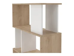 Prateleira|Dmora Estante Dscamacc, estante de escritório, estante, biblioteca, 80x30 h174 cm, carvalho e branco Castanho