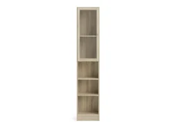 Biblioteca|Dmora Estante Dsitu, Estante de escritório, Estante, Biblioteca, 41x28 h203 cm, Carvalho Castanho