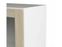 Biblioteca|Dmora Estante Dsitu, estante de escritório, estante, biblioteca, 41x28 h203 cm, e carvalho Branco