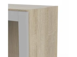 Clearance Dmora Estante Dsitu, estante de escritório, estante, biblioteca, 41x28 h203 cm, carvalho e branco Castanho
