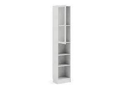 Biblioteca*Dmora Estante Dsitu, Estante de escritório, Estante, Biblioteca, 41x28 h203 cm, Branco