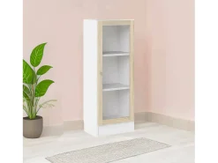 Dmora Estante Dsivigli, estante de escritório, estante, biblioteca, 41x28 h107 cm, e carvalho^ Vitrina
