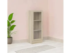 Biblioteca|Dmora Estante Dsivigli, estante de escritório, estante, biblioteca, 41x28 h107 cm, carvalho Castanho