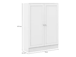 Discount Dmora Estante Dsodin, Estante de escritório, Estante, Biblioteca, 79x28 h107 cm, Branco