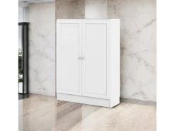 Discount Dmora Estante Dsodin, Estante de escritório, Estante, Biblioteca, 79x28 h107 cm, Branco