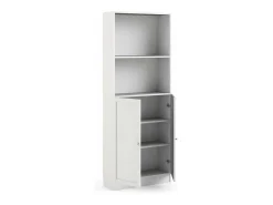 Biblioteca*Dmora Estante Dsoffrid, Estante de escritório, Estante, Biblioteca, 79x28 h203 cm, Branco