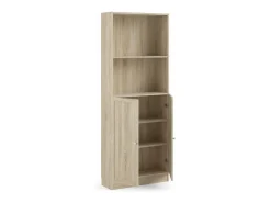 Biblioteca|Dmora Estante Dsoffrid, Estante de escritório, Estante, Biblioteca, 79x28 h203 cm, Carvalho Castanho