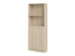 Biblioteca|Dmora Estante Dsoffrid, Estante de escritório, Estante, Biblioteca, 79x28 h203 cm, Carvalho Castanho