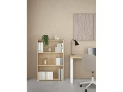 Dmora Estante Dsori, estante de escritório, estante, biblioteca, 80x34 h124 cm, carvalho^ Biblioteca