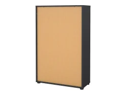 Biblioteca*Dmora Estante Dsori, estante de escritório, estante, biblioteca, 80x34 h124 cm, Cinzento