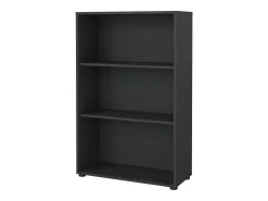 Biblioteca*Dmora Estante Dsori, estante de escritório, estante, biblioteca, 80x34 h124 cm, Cinzento