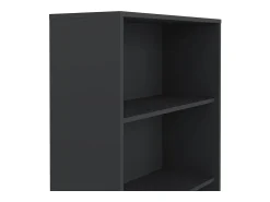 Biblioteca*Dmora Estante Dsori, estante de escritório, estante, biblioteca, 80x34 h124 cm, Cinzento