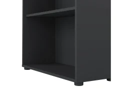 Biblioteca*Dmora Estante Dsori, estante de escritório, estante, biblioteca, 80x34 h124 cm, Cinzento