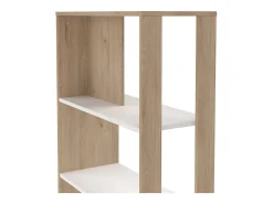 Dmora Estante Dspelt, estante de escritório, estante, biblioteca, 80x34 h205 cm, carvalho e branco^ Biblioteca