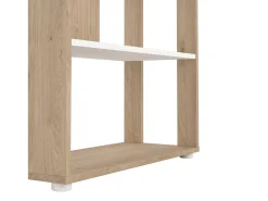 Dmora Estante Dspelt, estante de escritório, estante, biblioteca, 80x34 h205 cm, carvalho e branco^ Biblioteca