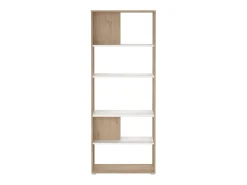 Dmora Estante Dspelt, estante de escritório, estante, biblioteca, 80x34 h205 cm, carvalho e branco^ Biblioteca