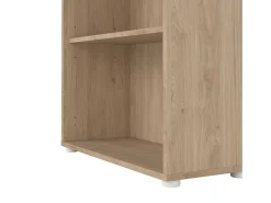 Biblioteca|Dmora Estante Dsposit, Estante de escritório, Estante, Biblioteca, 80x34 h205 cm, Carvalho Castanho