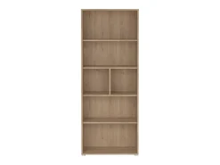 Biblioteca|Dmora Estante Dsposit, Estante de escritório, Estante, Biblioteca, 80x34 h205 cm, Carvalho Castanho