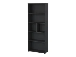 Best Dmora Estante Dsposit, Estante de escritório, Estante, Biblioteca, 80x34 h205 cm, Cinza Cinzento