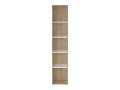 Biblioteca|Dmora Estante Dtalarin, estante de escritório, estante, biblioteca, 41x34 h205 cm, carvalho e branco Castanho