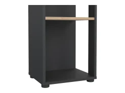 Biblioteca*Dmora Estante Dtalarin, estante de escritório, estante, biblioteca, 41x34 h205 cm, carvalho e cinzento Castanho