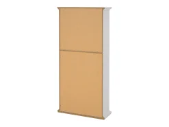 Biblioteca*Dmora Estante Dtaran, Estante de escritório, Estante, Biblioteca, 96x37 h201 cm, Branco