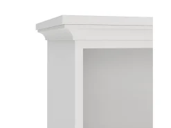 Biblioteca*Dmora Estante Dtaran, Estante de escritório, Estante, Biblioteca, 96x37 h201 cm, Branco