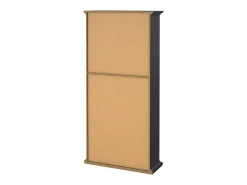 Biblioteca|Dmora Estante Dtaran, estante de escritório, estante, biblioteca, 96x37 h201 cm, Cinzento