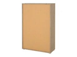 Biblioteca*Dmora Estante Dtass, estante de escritório, estante, biblioteca, 80x34 h124 cm, carvalho e branco Castanho