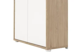 Biblioteca*Dmora Estante Dtass, estante de escritório, estante, biblioteca, 80x34 h124 cm, carvalho e branco Castanho