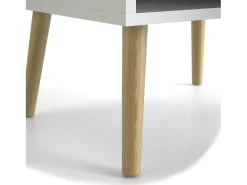 Biblioteca*Dmora Estante Dtean, estante de escritório, estante, biblioteca, 50x39 h171 cm, e carvalho Branco