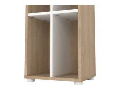 Clearance Dmora Estante Dtedesc, estante de escritório, estante, biblioteca, 41x34 h205 cm, carvalho e branco Castanho