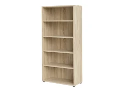 Biblioteca|Dmora Estante Dtedold, estante de escritório, estante, biblioteca, 89x40 h186 cm, carvalho Castanho