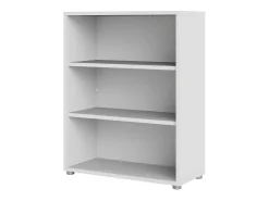 Outlet Dmora Estante Dterlizz, estante de escritório, estante, biblioteca, 89x40 h113 cm, branca Branco