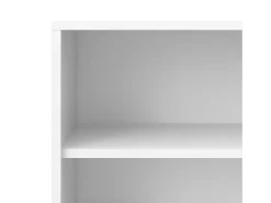 Outlet Dmora Estante Dterlizz, estante de escritório, estante, biblioteca, 89x40 h113 cm, branca Branco