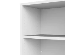 Outlet Dmora Estante Dterlizz, estante de escritório, estante, biblioteca, 89x40 h113 cm, branca Branco